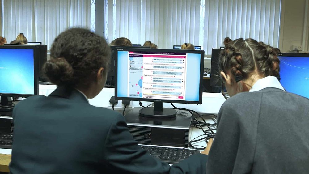 Students taking part in I'm a computer scientist - credit Mangorolla CIC 